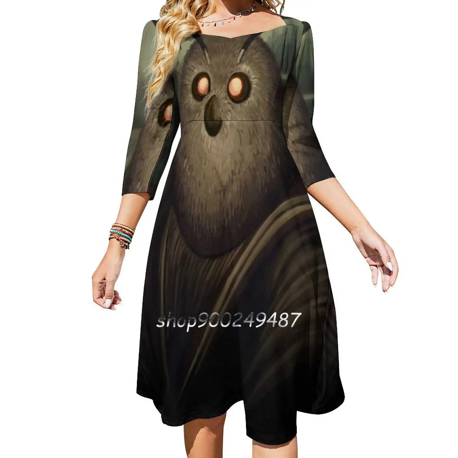 Платье-клеш Motha Lisa платье с квадратным вырезом элегантное женское модное принтом