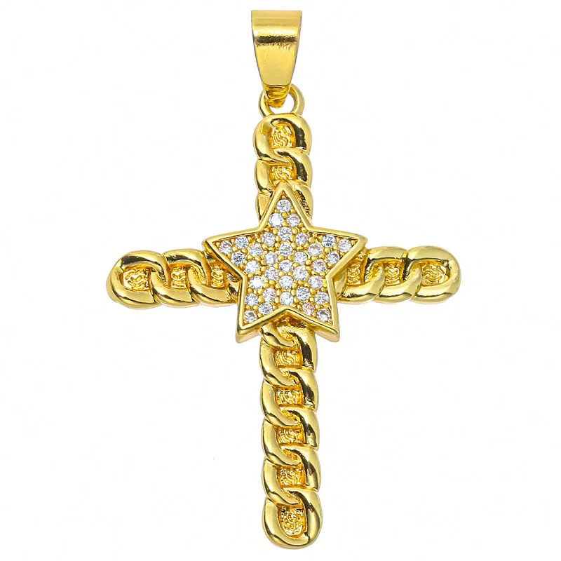 

1 шт. разноцветные циркониевые медные Подвески в виде креста для женщин и девушек ожерелье «сделай сам» серьги ювелирные изделия аксессуары