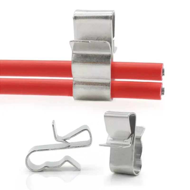 

50Pcs 2x6mm Stainless Steel Solar PV Cable Clip For System Mounting Installation