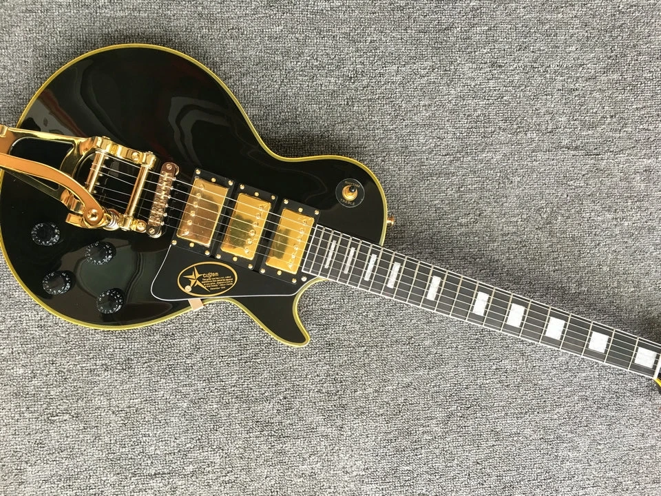 

Black Beauty LP Electric Guitar Gold Hardware ebony Fingerboard Mahogany Body High Quality Guitarar Free Shipping
