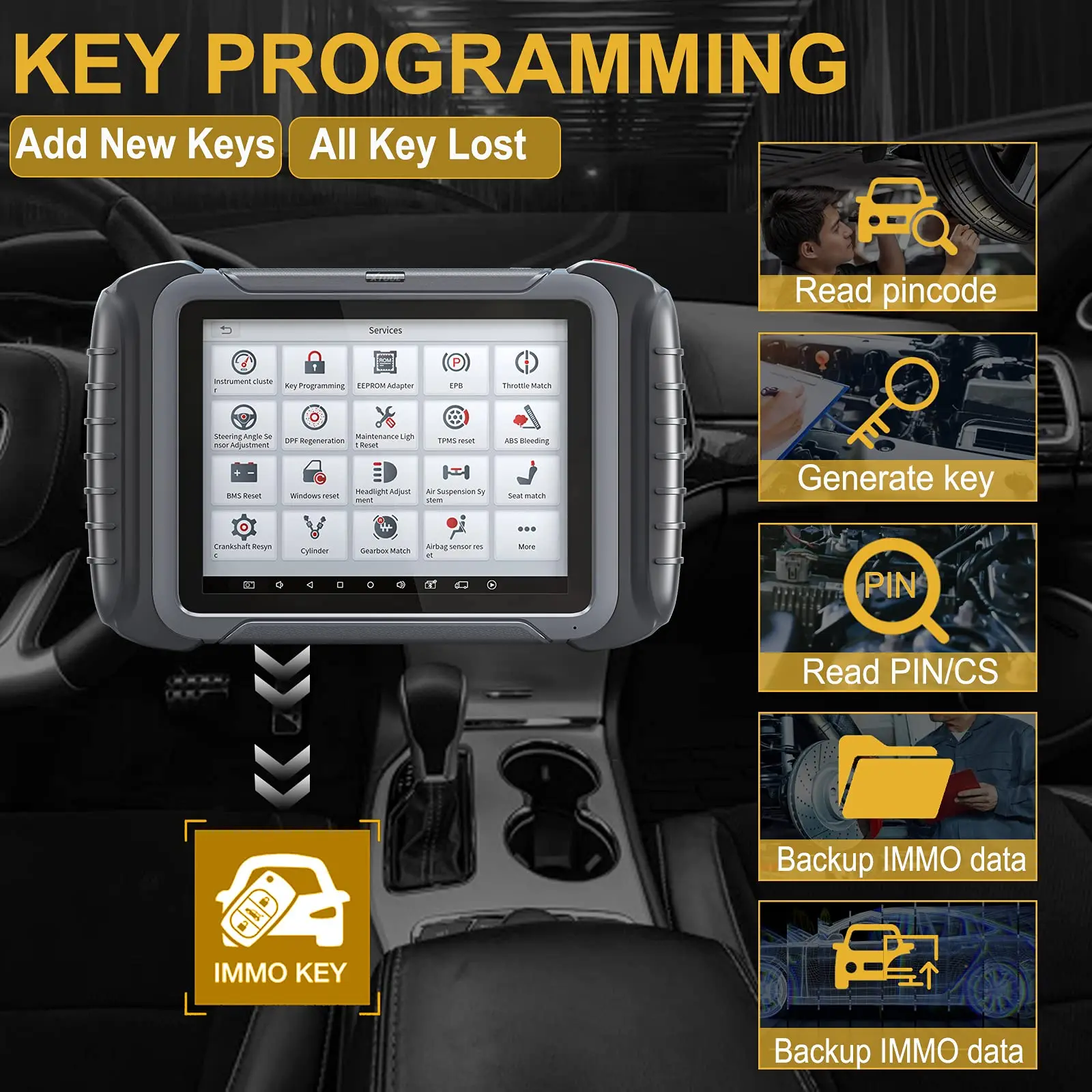Инструмент для полной диагностики автомобиля XTOOL D8 OBD2 кодирование ЭБУ/активное