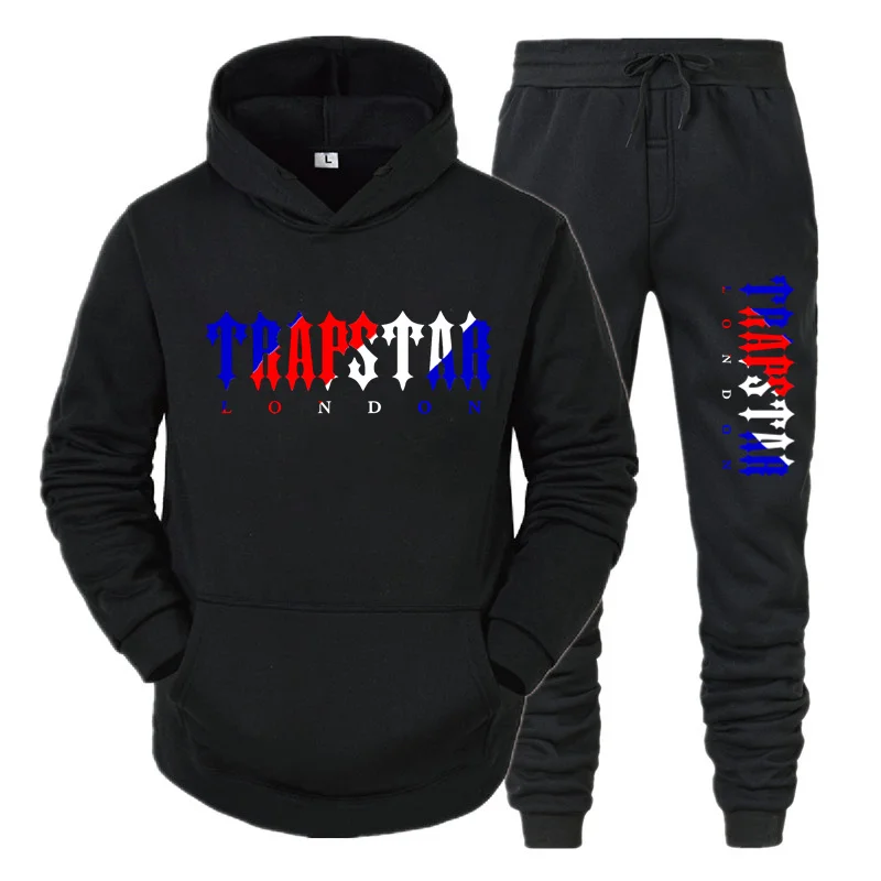 

Limited New Trapstar London Brand Women's Hooded Set Summer Retro Fashion Letters Harajuku Long Sleeve Top+Pants Clothes
