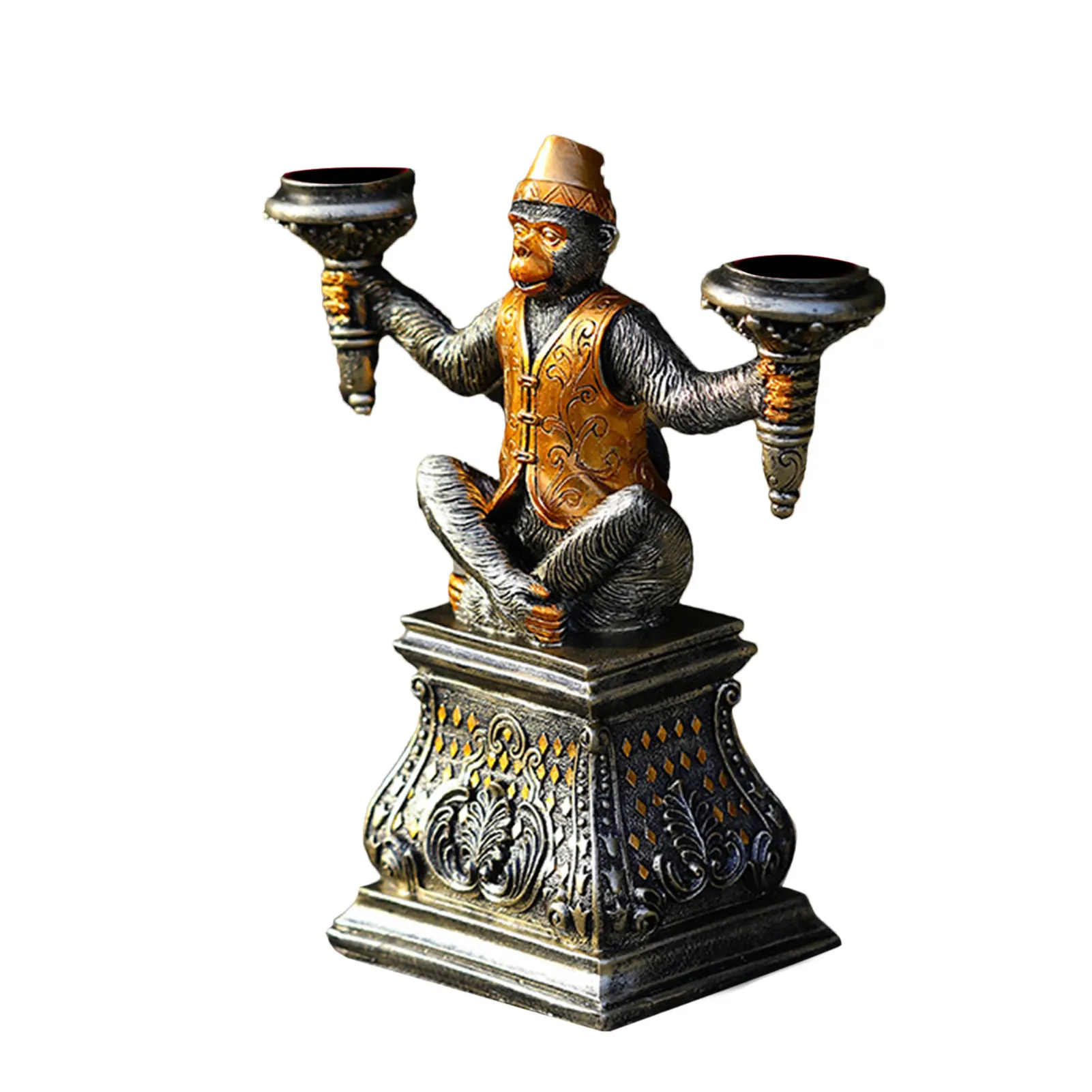 

Декоративный подсвечник, подсвечники в виде животных, украшение ручной работы из смолы для камина, Свадебный уникальный подсвечник в форме ...