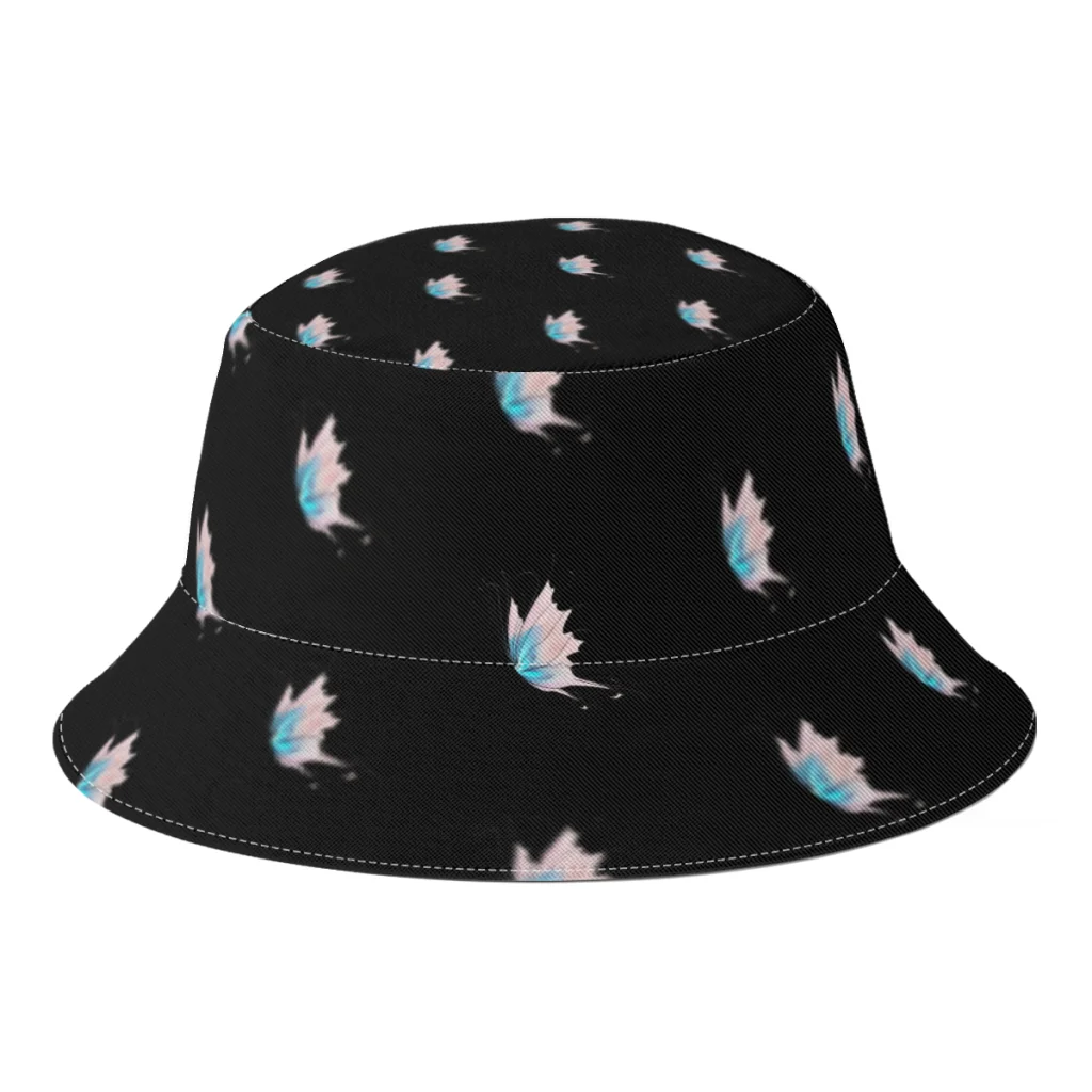 

Winter Butterfly Bucket Hat for Boy Girl Casual Animals Cartoon Fisherman Hat Fishing Sun Hat