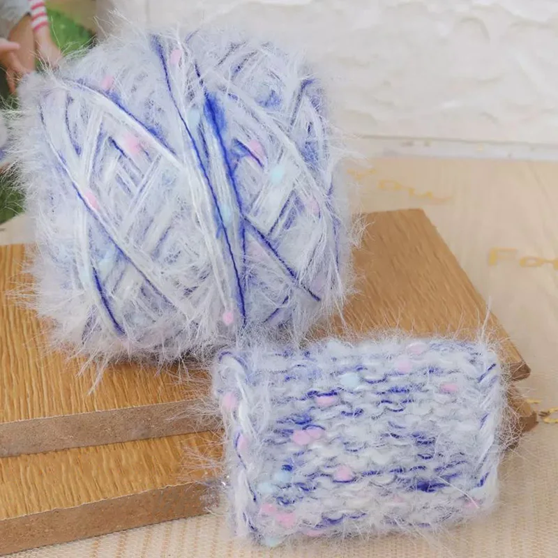 50 г/рулон разноцветная шерстяная пряжа