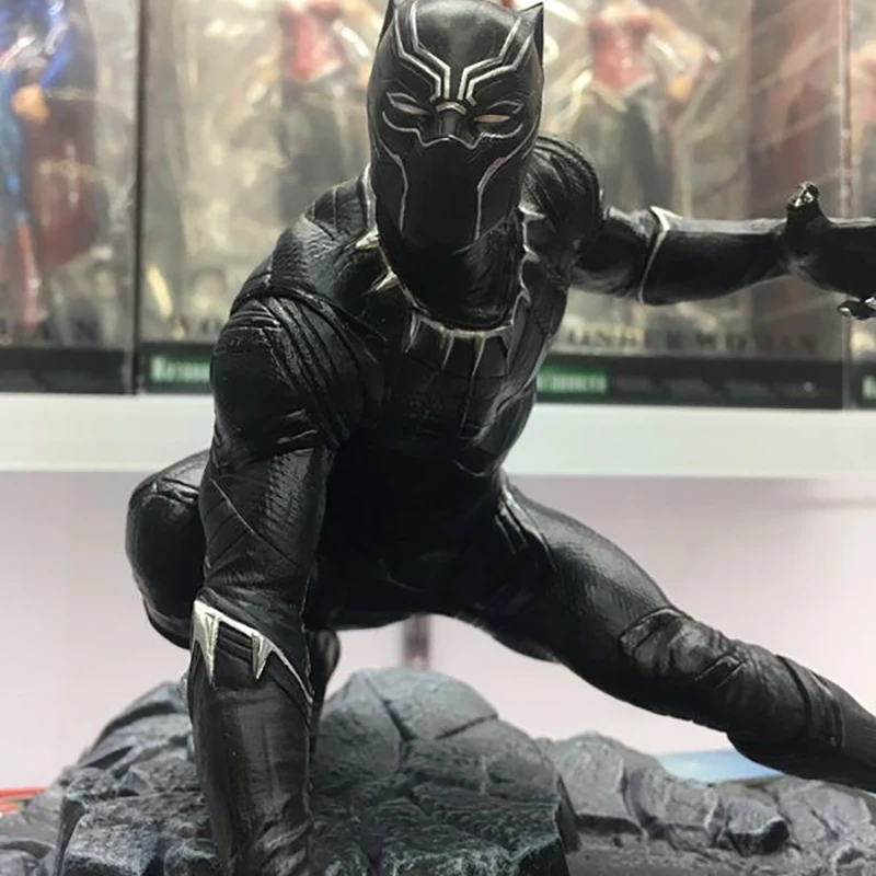 

Marvel Avengers Black Panther Figure Model Super Hero King Of Wakanda T'challa Decoration Collection Sculpture Toys For Children