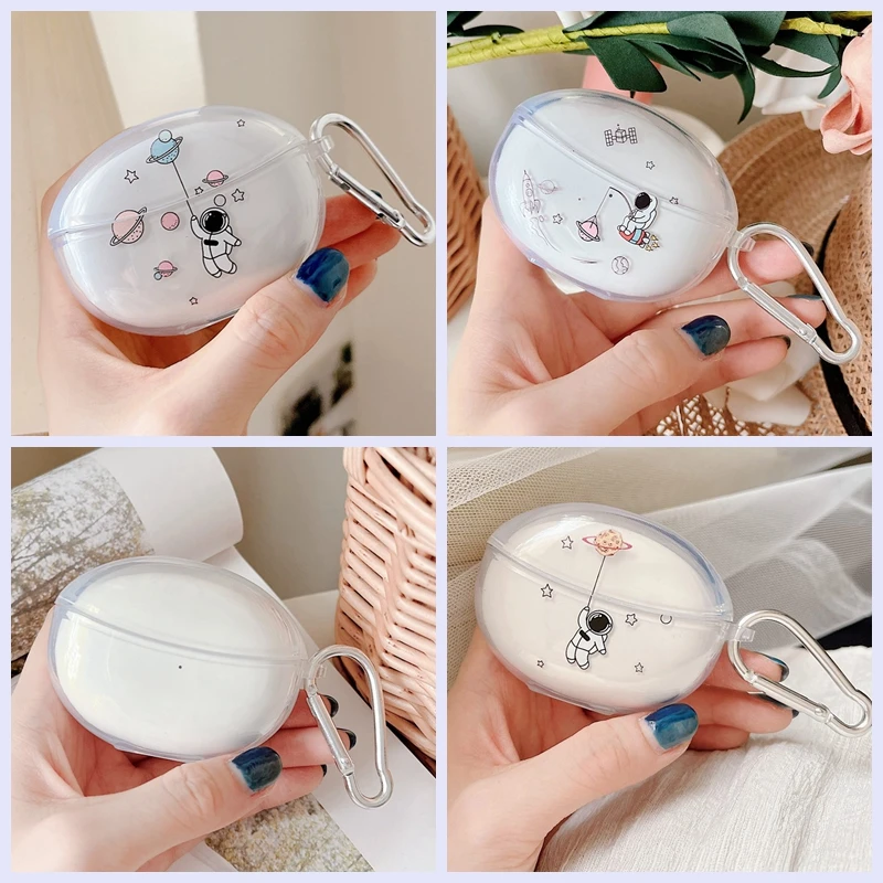 

Мультяшный чехол для Lenovo LP40 / LP40pro LP80 LP5, чехол с рисунком астронавта, прозрачный силиконовый чехол из ТПУ для наушников, чехлы