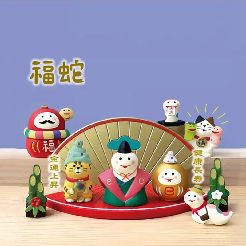 Японский стиль ZAKKA Cat Crafts Маленькие украшения для китайского Нового года Змеиный