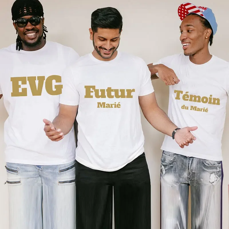 Футболка для французской команды Evg Мужская футболка односпального мальчишника