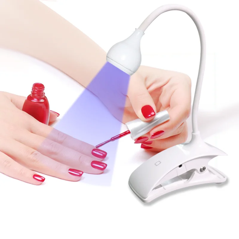 

Светодиодная ультрафиолетовая УФ-лампа для сушки ногтей, настольный гибкий мини-светильник с клипсой для гель-лака, инструменты для маникюра и педикюра с USB