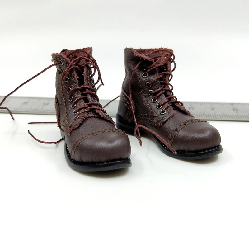 

DID A80155 1/6 мужские кожаные черные полые Боевые Ботинки модель обуви подходит для 12-дюймовых экшн-фигурок кукол