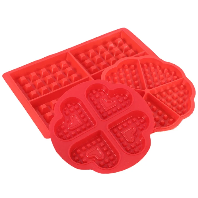 

Square Heart Shaped Waffle Cake Silicone Mold Waffle Muffin Lattice Cake Mold Waffle Biscuit Maker DIY Baking Tool Mold Bakeware