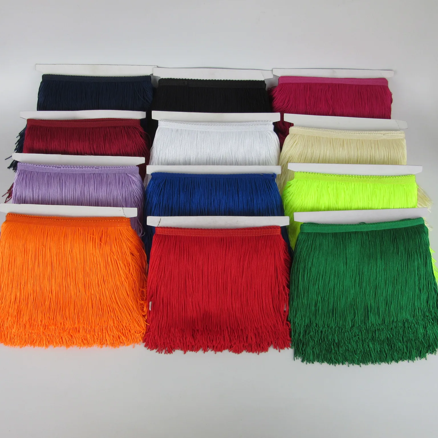 

YY-tesco 10 Yards 15CM Long Polyester Fringe Trim Tassel Lace Ribbon Sew Latin Dress Stage Garment Curtain Accessories