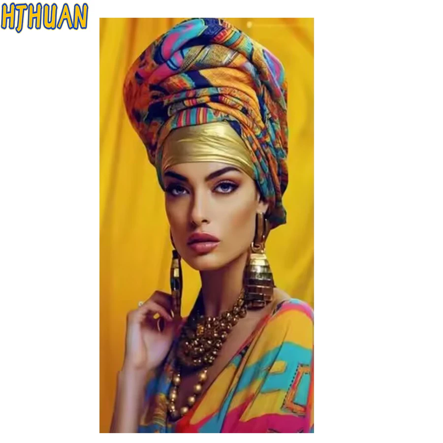 Алмазная вышивка Портрет индийской африканской девушки Современный декор