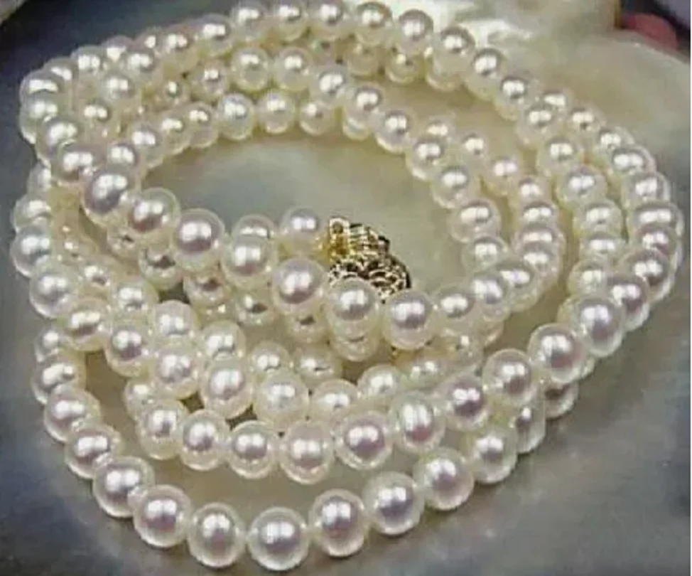 Красивое Жемчужное ожерелье 18 дюймов AAA 8-9 мм с белым южным морем и пряжкой из