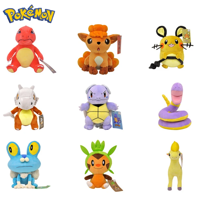 

Игрушка Покемон Плюшевая Кукла Pikachu Charmeleon Chespin Dedenne Cubone Vulpix, Мягкие Аниме кавайные куклы, игрушки для детей, Детский подарок