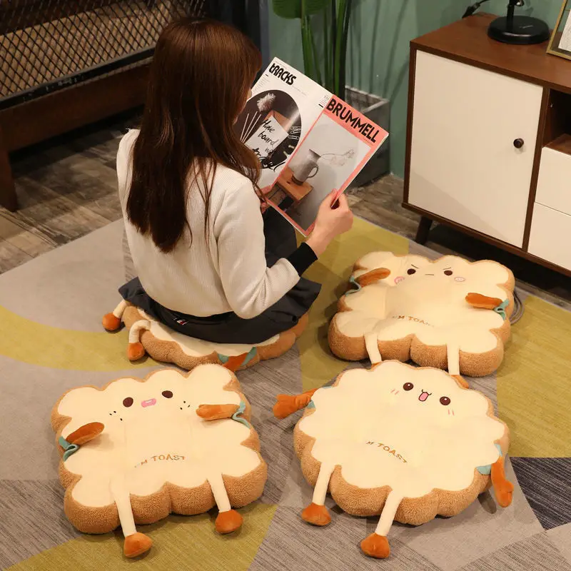 Muñeco de peluche de simulación Kawaii para niños y niñas, almohada en forma de U, cojín de pan relleno suave, regalos de cumpleaños