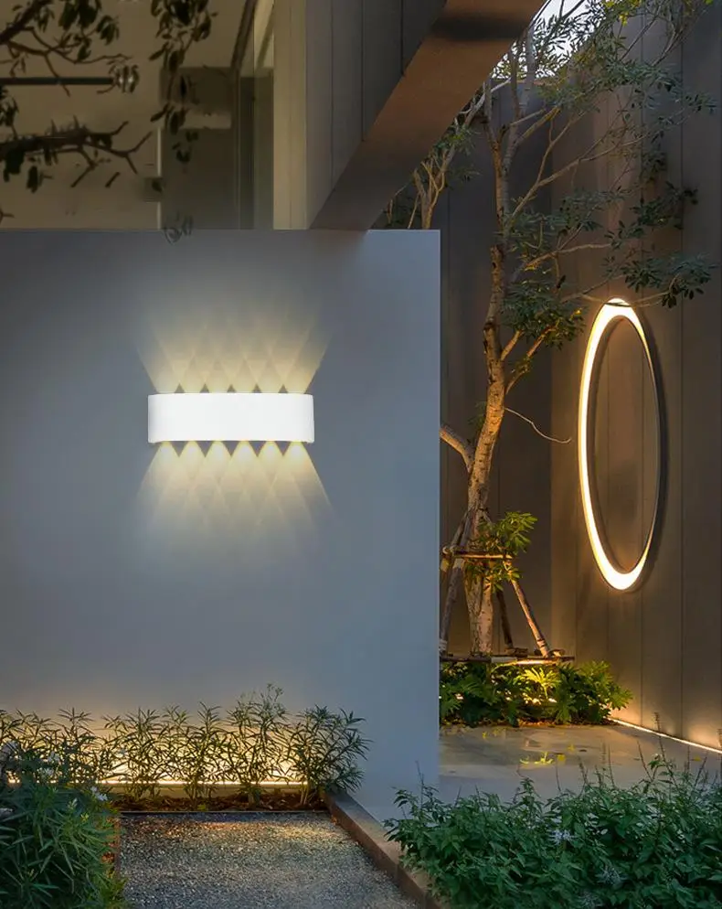 IP65 LED Wall Lamp Outdoor Waterproof Garden Lighting  Aluminum AC86-265 Indoor Bedroom Living Room Stairs Wall Light