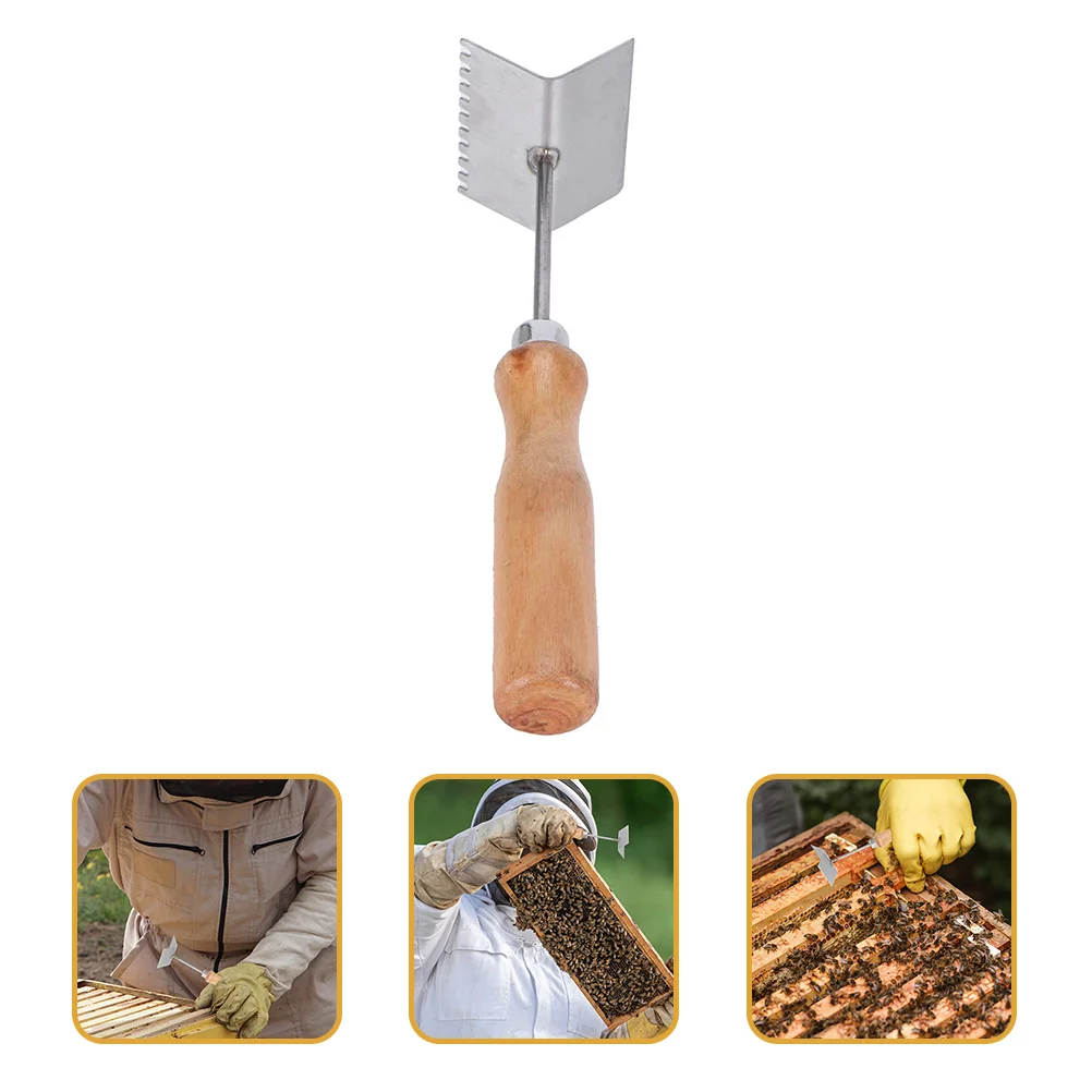 

Скребок для улья, инструмент для чистки ульев, лопата из нержавеющей стали с деревянной ручкой