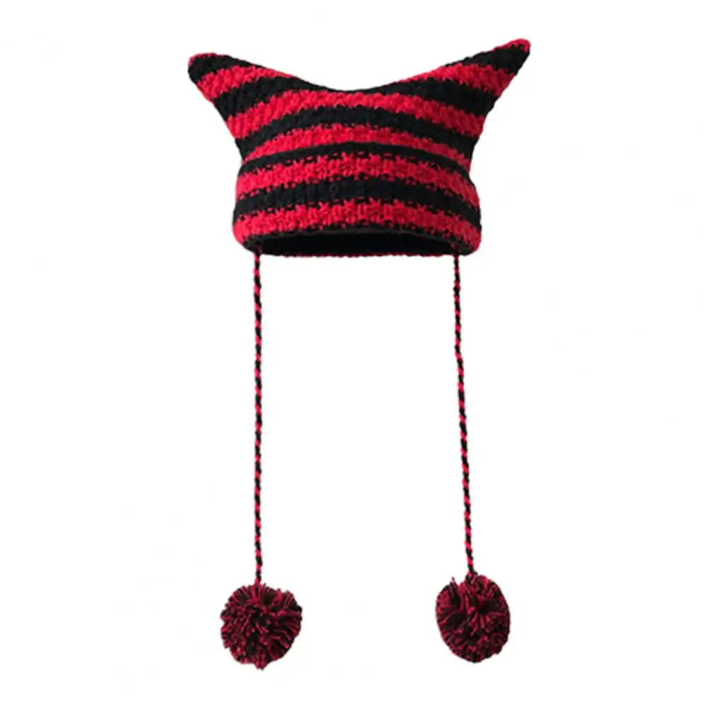 

Lady Beanie Chic Color Matching Winter Bonnet Elastic Women Beanie Hat
