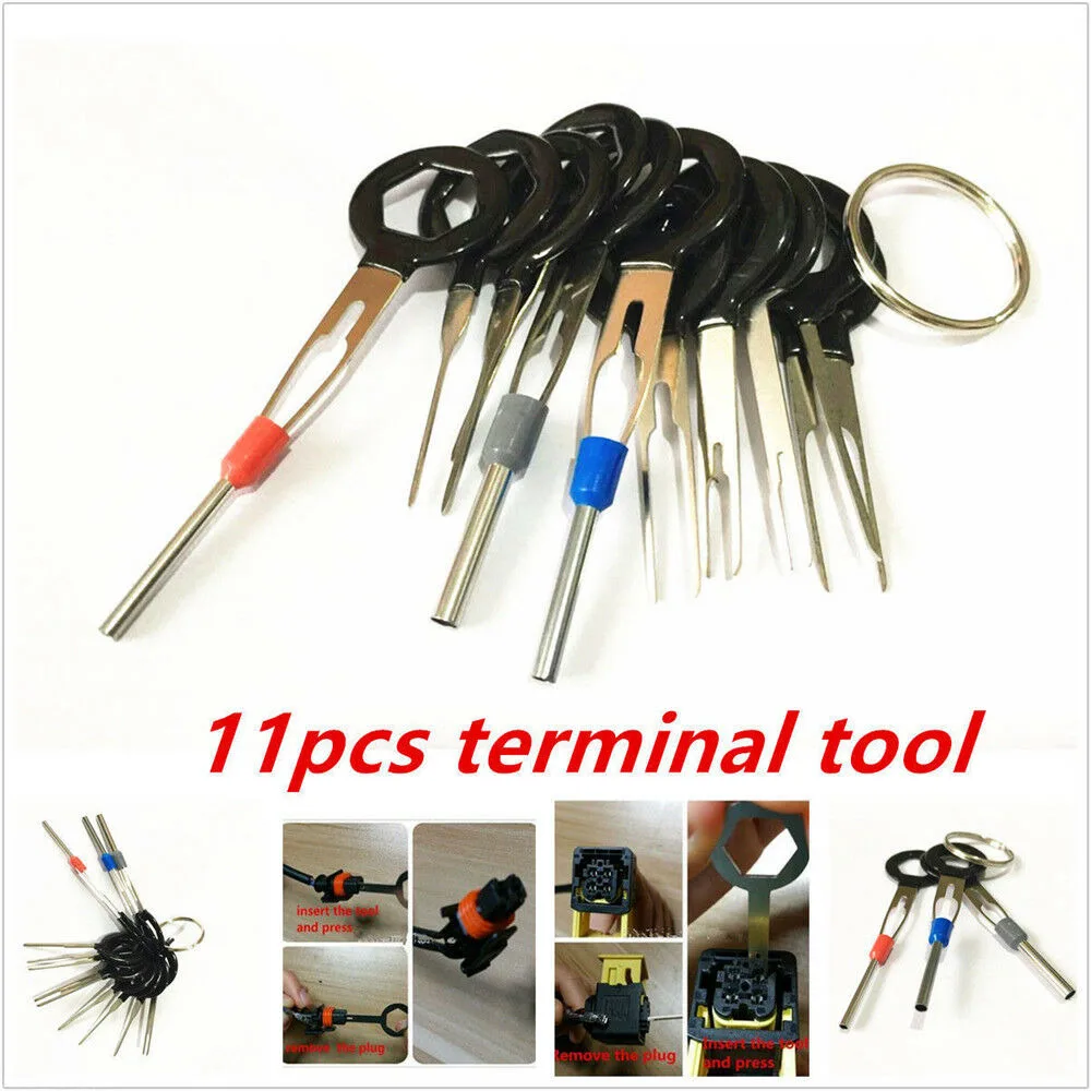 

11Pcs/Sets Car Terminal Removal Tool For Electrical Wiring Crimp Connector Pin Extractor Kit For Car Electrico Repair Hand Tool