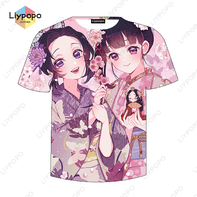 

Demon Slayer hot animation protagonist tanzhilang 3D printed t-shirt men's to children's size casual close fitting fitness top