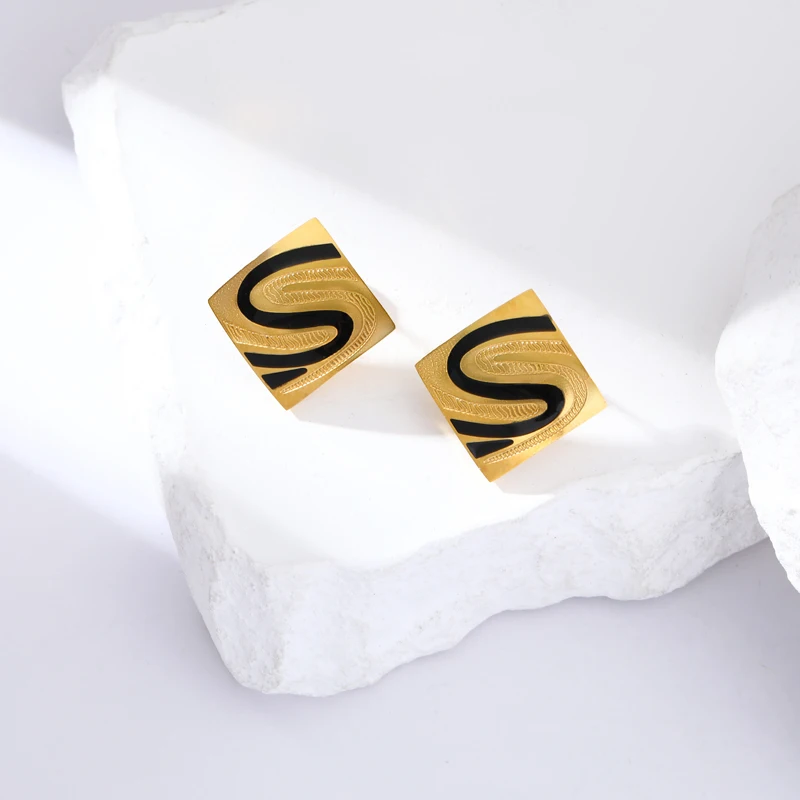 Золотое минималистичное геометрическое ожерелье EILIECK из нержавеющей стали 316L