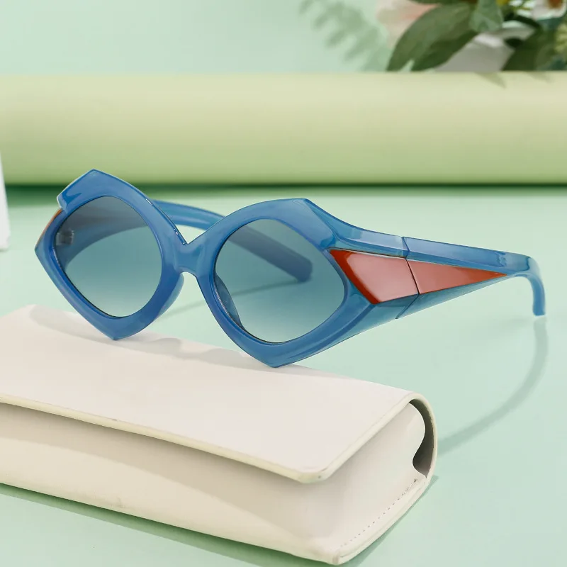 Линзы Por 2024 женские и взрослые овальные очки без смолы солнцезащитные B7205 Miu Mui