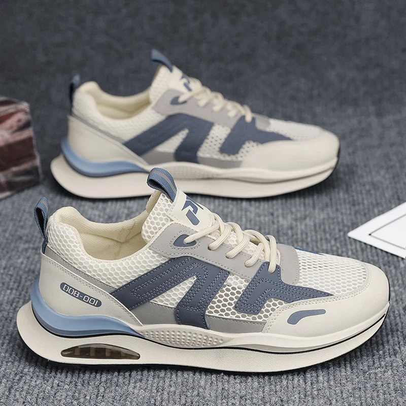 

Мужская обувь, повседневные летние мужские кроссовки, сетчатые кожаные лоферы на платформе, модные кроссовки для спорта на открытом воздухе, бега, тенниса