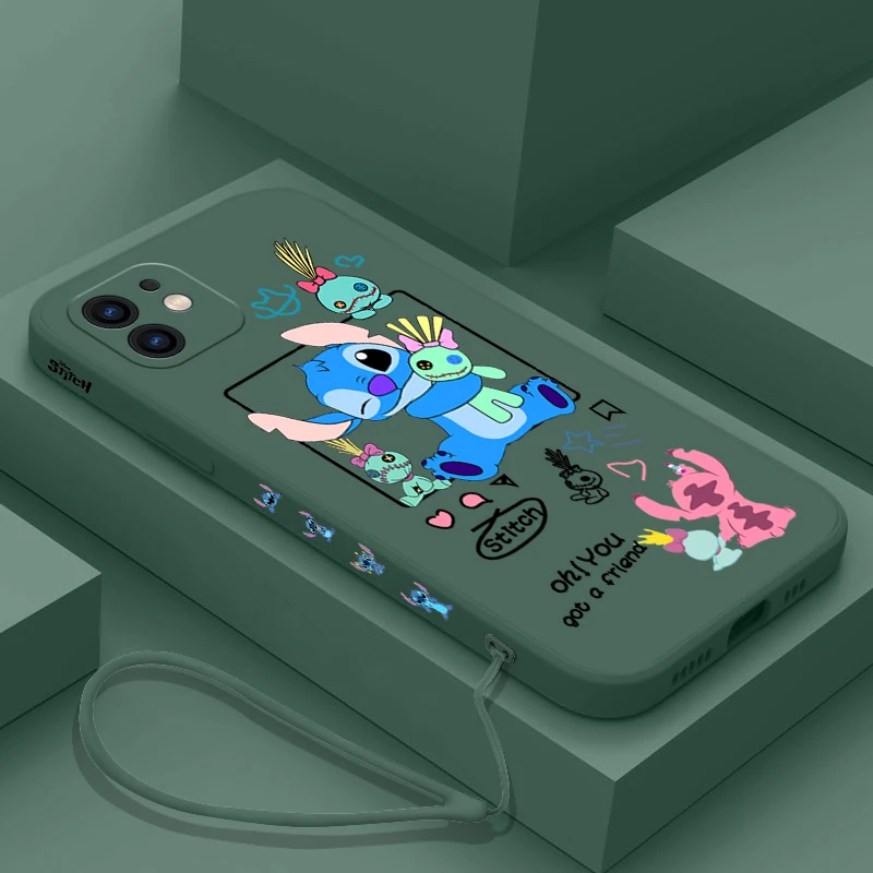 

Stitch The Baby Disney Phone Case For Xiaomi Redmi Note 11 10A 10 10S 9 8 7 Pro Plus 10C 9A 9C 9T 4G 5G Cases With Lanyard