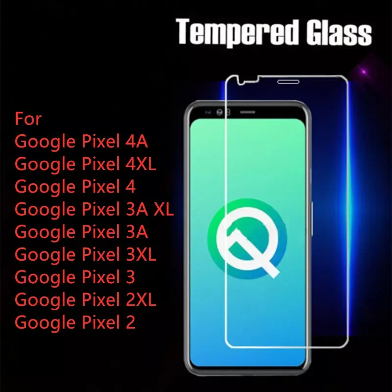 Tempered Glass For Google Pixel 4XL 3XL 3AXL 2XL 4A 3A Screen Protector Front Transparent Protective Film For Pixel 4 3 2