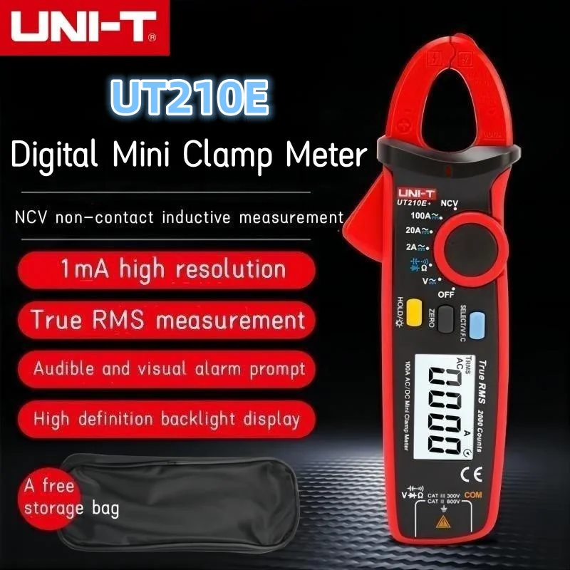 

UNI-T UT210E Digital AC DC Current Clamp Meter True RMS Pliers Ammeter Voltage Tester Multimeter Resistance Frequency Meter