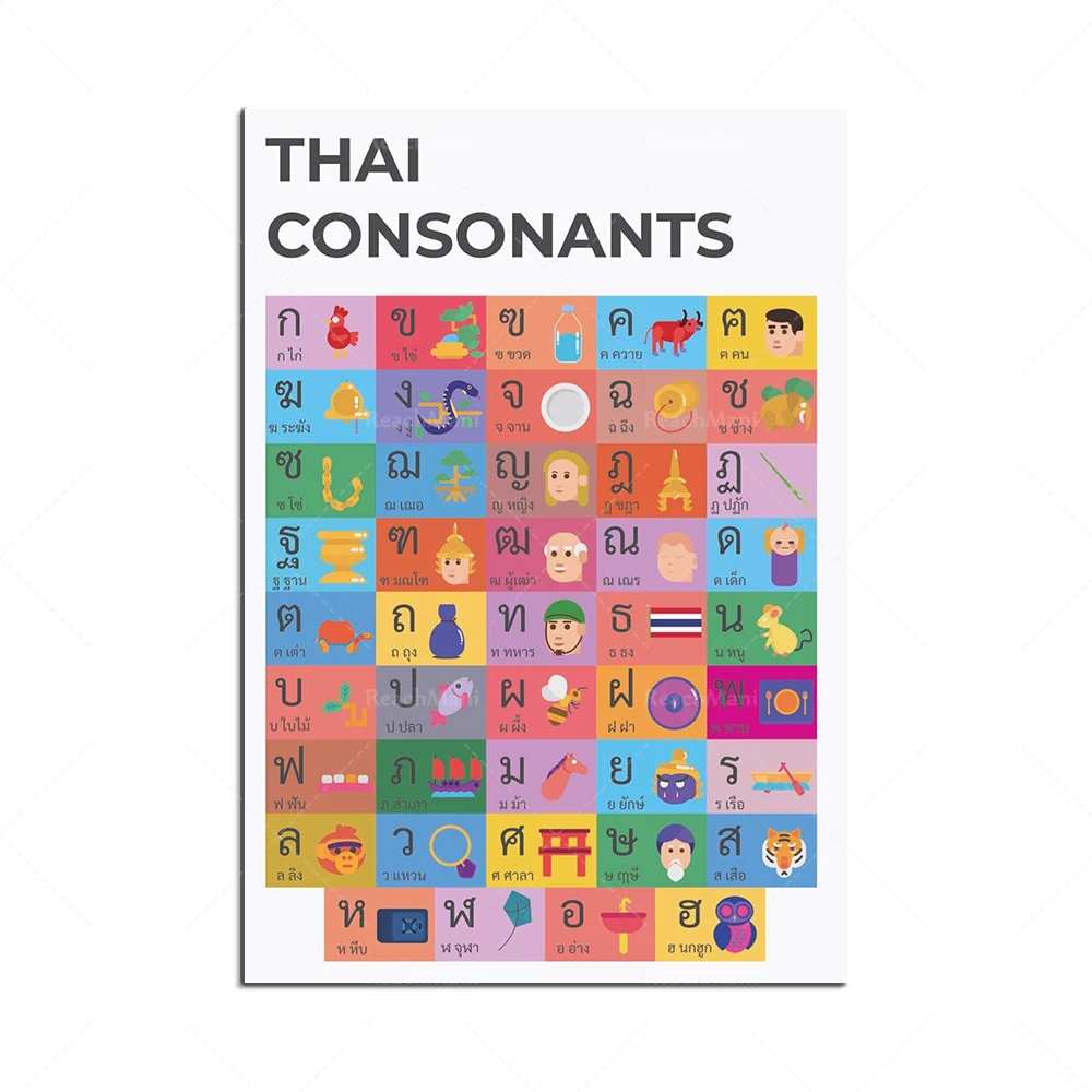 

Тайский плакат с алфавитом ReachMani