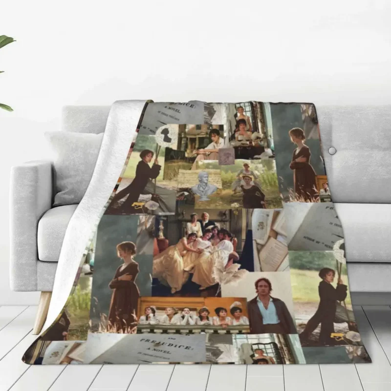 

Pride And Prejudice Flannel Blanket Quality Super Soft Romance Throw Blanket Winter Travel Chair Sofa Bed Aesthetic Bedspread