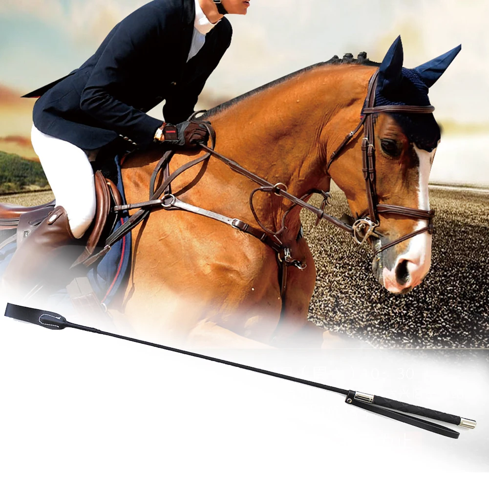 

Supplies Leather Non Slip Handle Training Outdoor Durable Flogger Riding Horseback Equestrian Racing Role Plays Horse Whip Lash