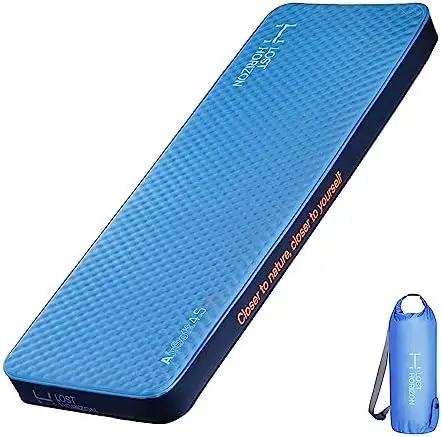 

Airsoft 4.5\u201D Thick Self Inflating Sleeping Pad with Solid Foam, Camping Mattress with pump Sack, Portable Roll Up Bed, Infl