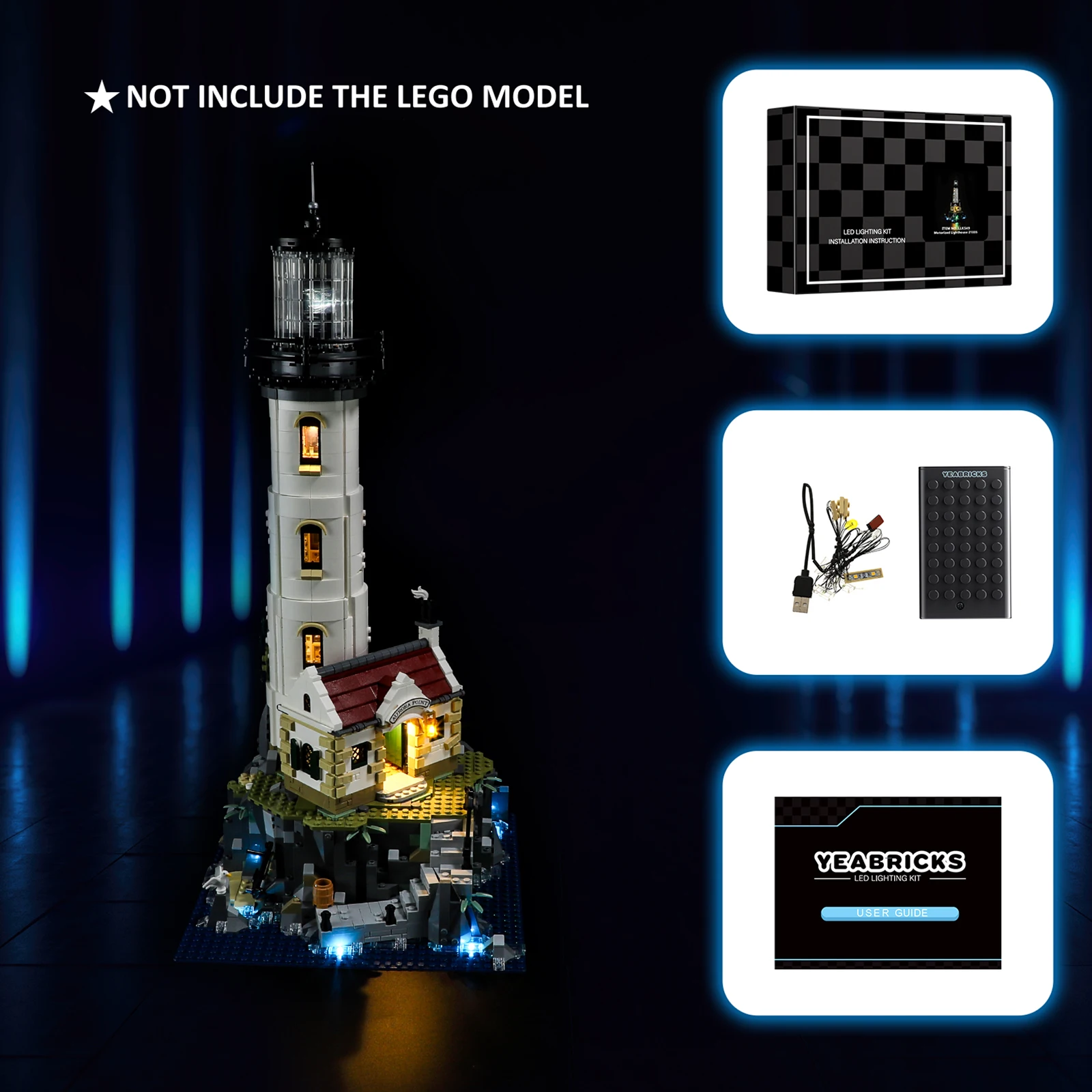 

JOY MAGS Led Light Kit for 21335 Lighthouse Building Blocks Set (NOT Include the Model) Bricks Toys for Children