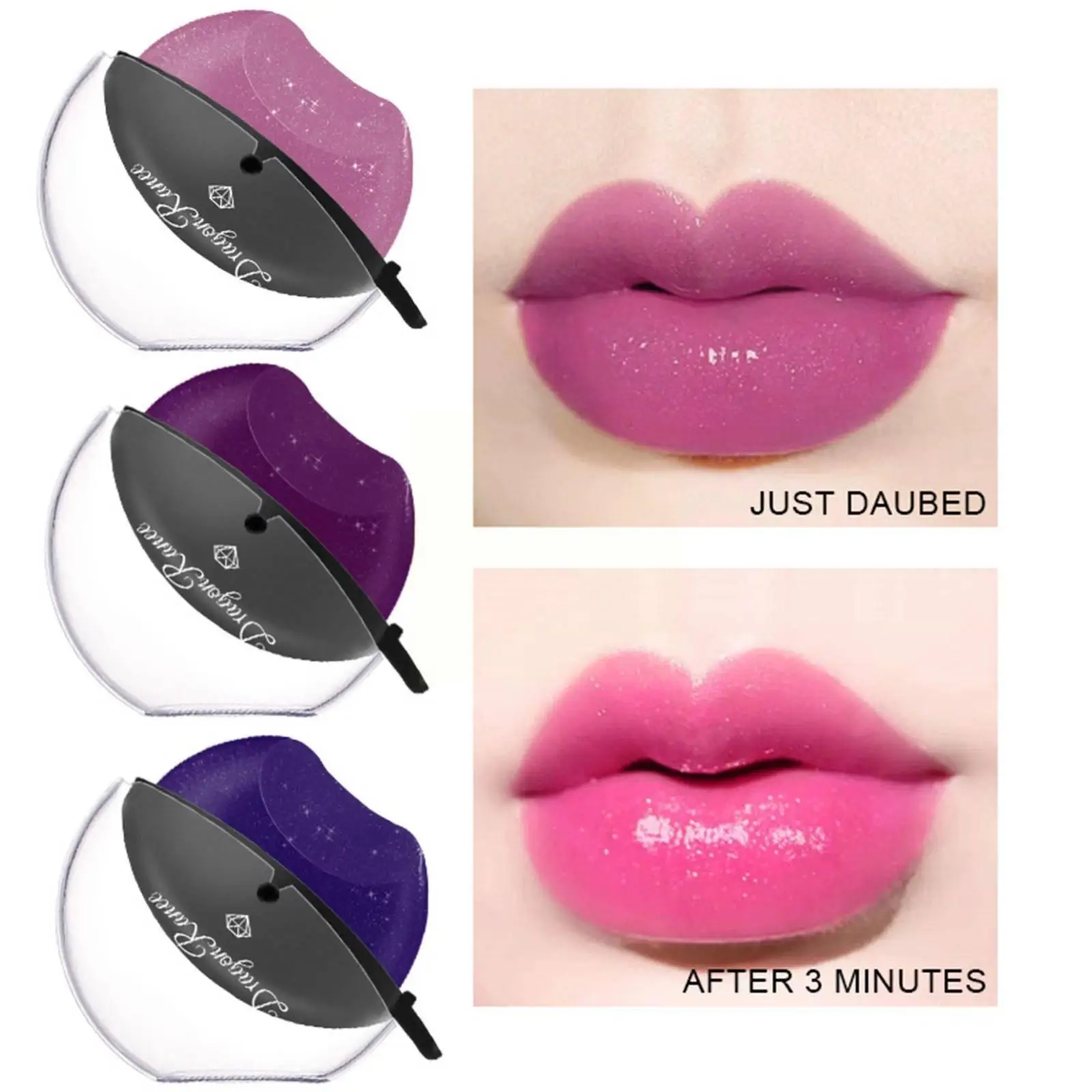 

Lip-shaped Lipstick Makeup Temperature Color Changing Non-stick Lazy Velvet Lipstick Lip Matte Waterproof Cup Gloss Moistur W1N4