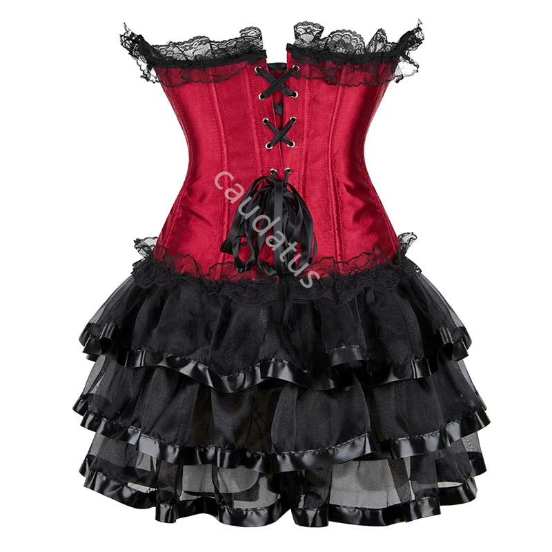 Повседневный корсет платье юбка комплект юбки для женщин женский костюм-бюстье