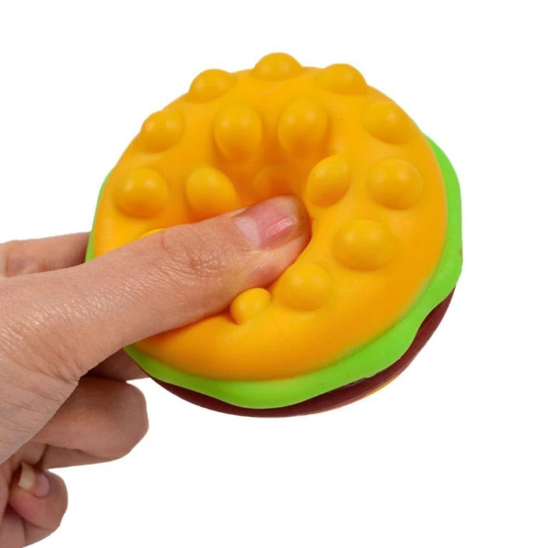 

Burger Popping Press Bubble Decompression Ball Decompression Toy Silicone Silicone Extrusion Vent Artifact Decompression N2X9