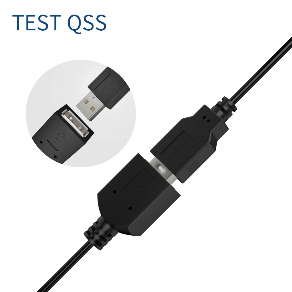 QSS 2PCS Alligator Clips to USB Male/Female Test Cable 56CM Electrical Connect Line Power Supply Adapter Wire Q.70066 - купить по