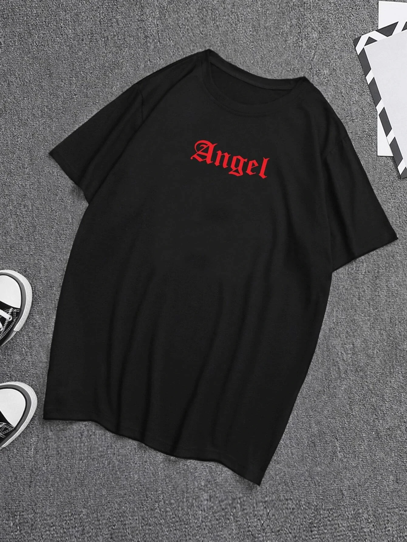 

2022 new Men Letter Graphic Round Neck Tee