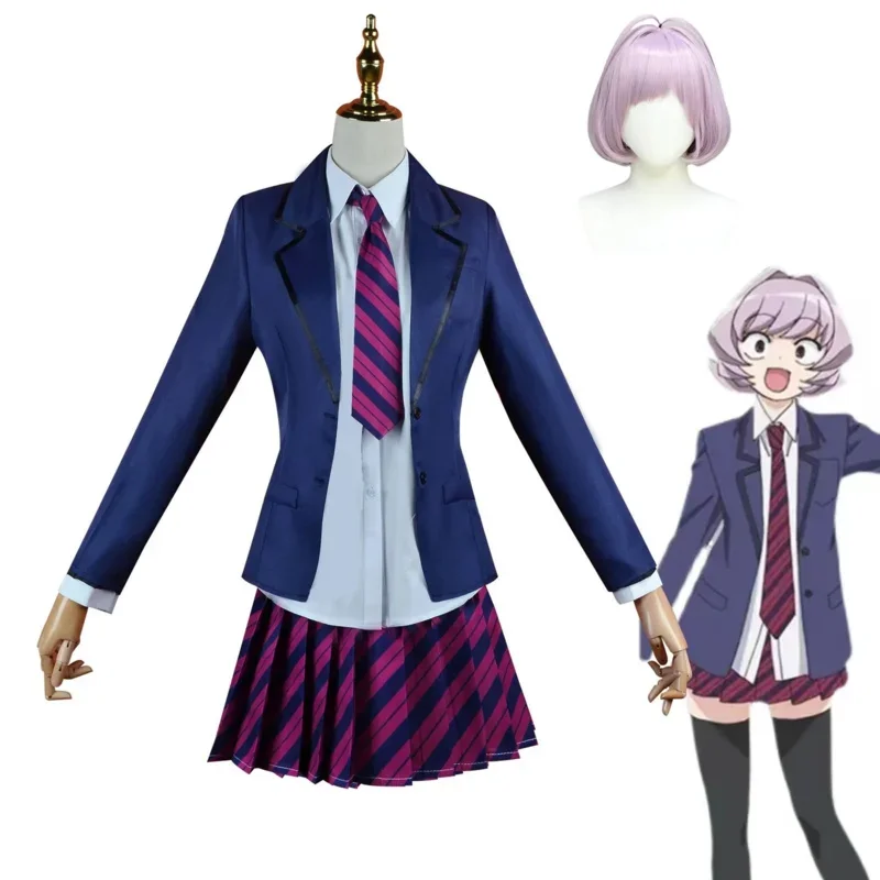 Костюм для косплея Komi Can't Communicate Shoko Osana Najimi рубашка с галстуком короткий парик