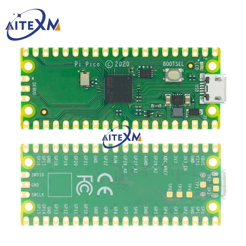 Raspberry Pi Pico Board RP2040 TYPE-C / MICRO Dual-Core 264KB ARM микрокомпьютеры с низкой мощностью