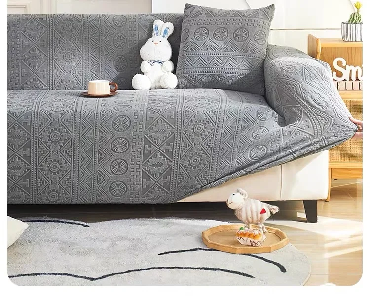 Чехол для дивана в стиле бохо жаккардовый Регулируемый эластичный чехол кресла