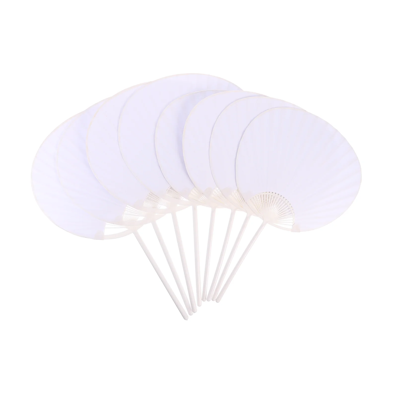 

DIY Fan Painting Paper Round Hand Kids Graffiti Toy White Blank Drawing Funny Summer Toys