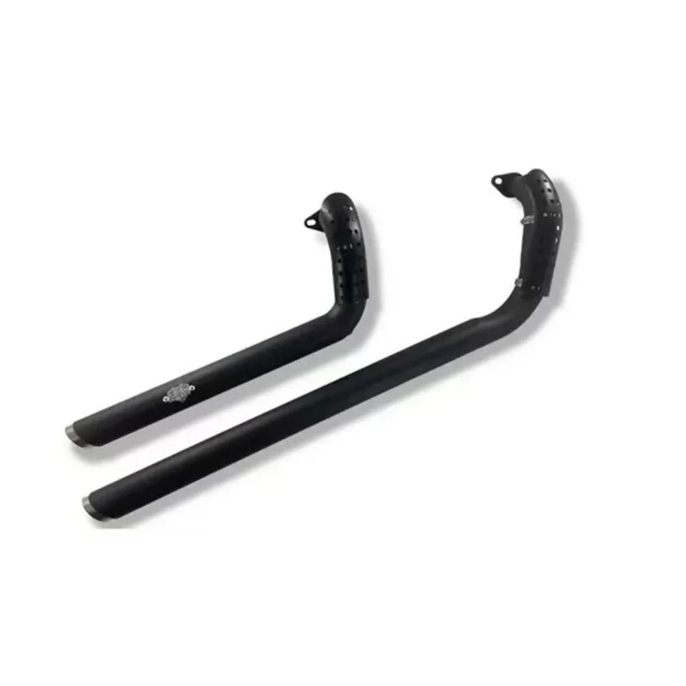 Ретро мотоциклетный глушитель правая боковая двойная трубка из нержавеющей