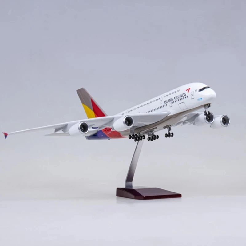 Масштаб модели самолета Asiana Airlines 1:130 подробный металлический строительный