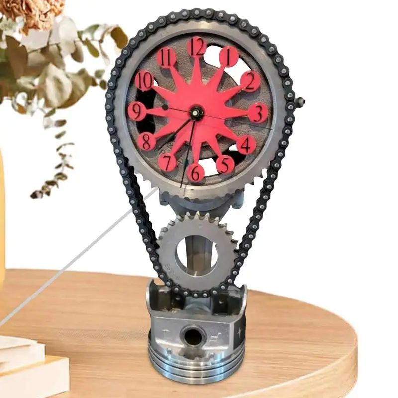 

Vintage Table Gear Clock Decor Rotating Gear Clock Custom Electric Design Decoration Supplies For Homes Dormitories Offices