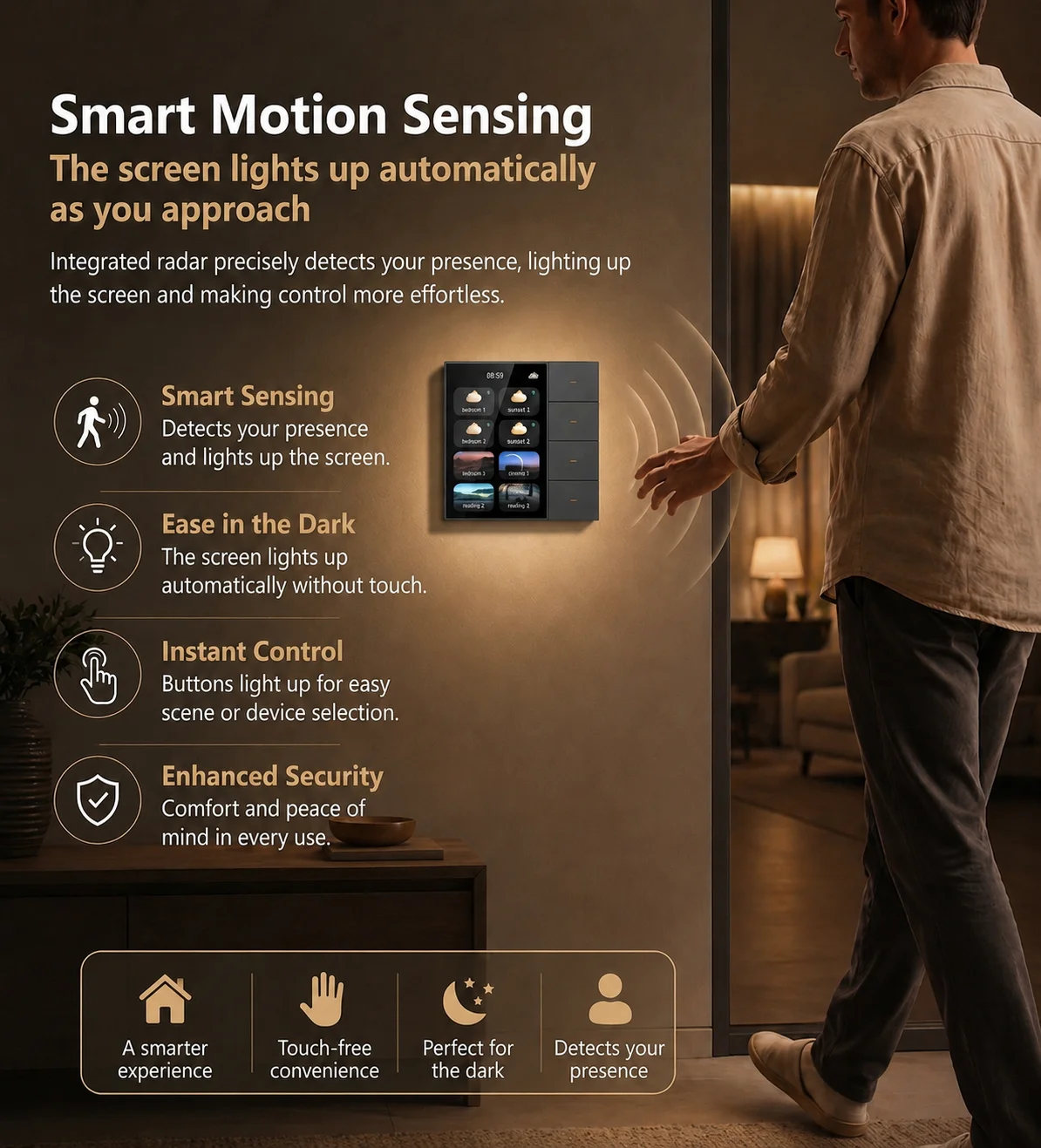 Фото F3 Pro Tuya Zigbee Home Assistant 3.5-дюймовая сенсорная панель IPS, умный настенный выключатель света с управлением сценариями, шлюз Z2M Alexa №2